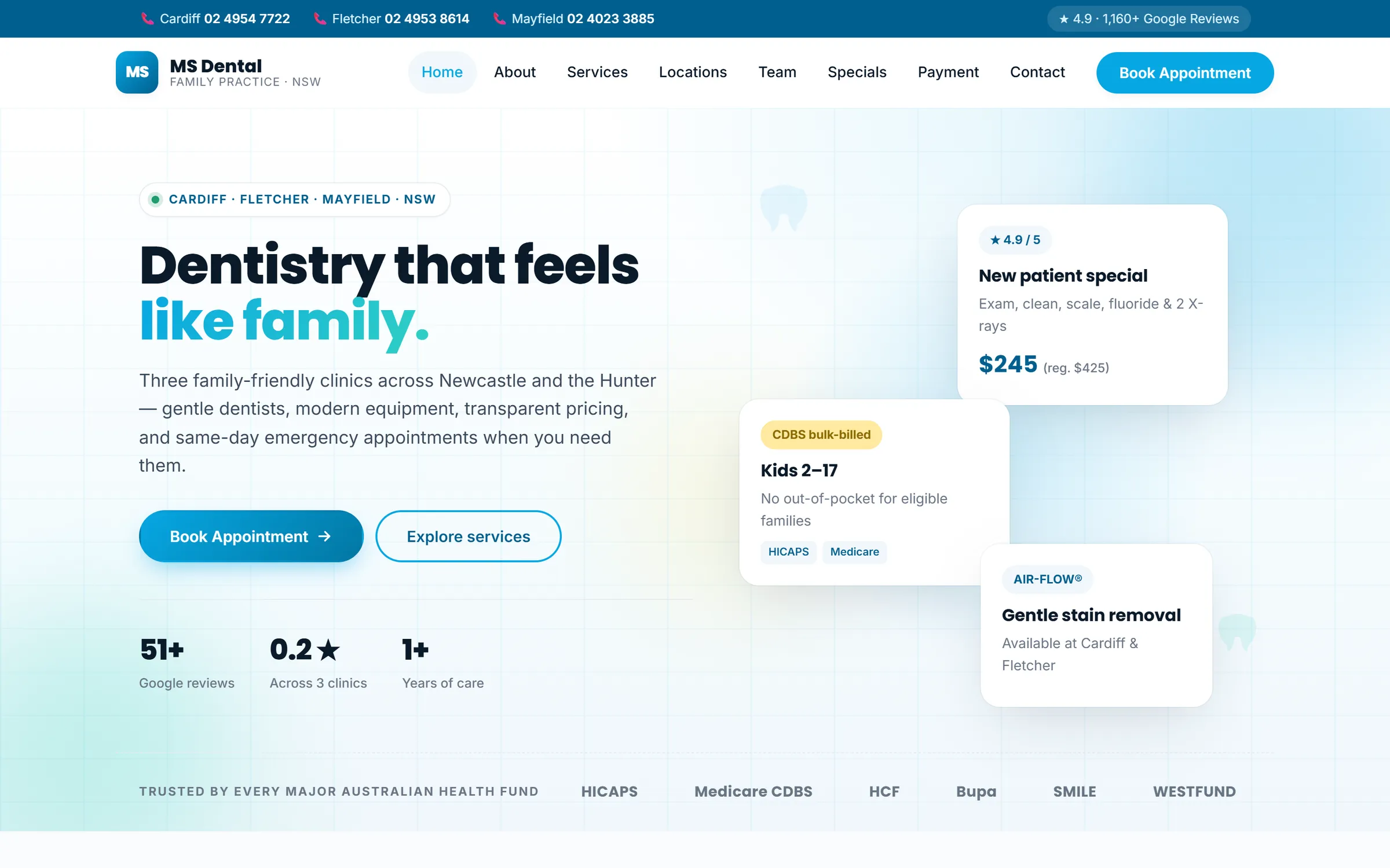 MS Dental home page